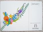 Johanna Basford 2018 Page a Day Calendar - Colour a small image every day of the year and display in the beautiful keepsake box - click through to read my review and see more images!